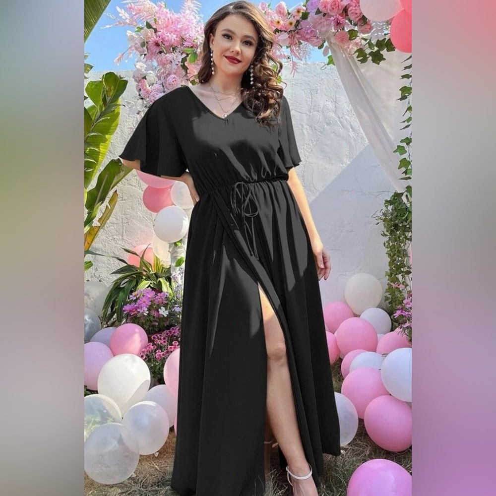 Sexy black maxi dress